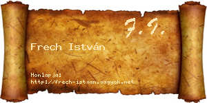 Frech István névjegykártya