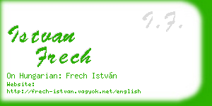 istvan frech business card